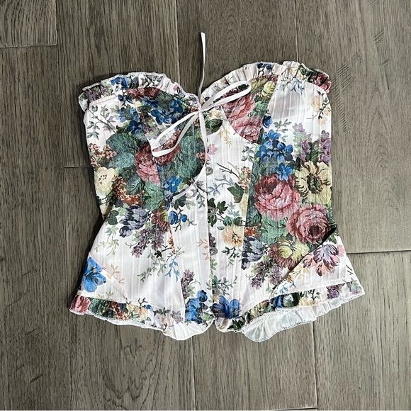 Floral Ruffled Corset Top - Picture 5 of 5